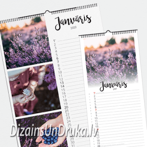 WEB_kalendari-1 Two spiral wall calendars with lavender photos for January