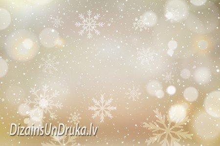 christmas-background-with-bokeh-snowflakes_1393-207-2 Золотистый праздничный фон со снежинками, блеском и надписью DizainsUnDruka.lv