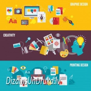 digitala-druka-dizains-druka-2019-1 Illustration of graphic design, creativity and digital printing with printer and color icons