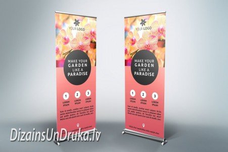 flower-roll-up-banner-v37-1-1 Two floral roll-up banners as an example of large format printing