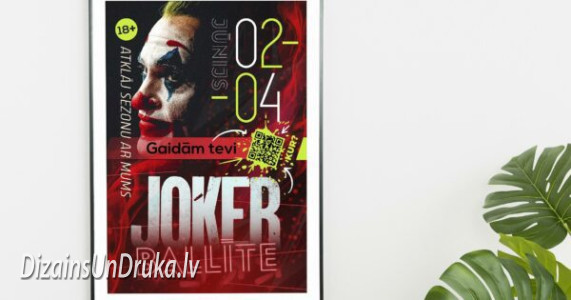joker-ballite2-5-600x315 Plakāts ar Džokera seju, uzrakstu JOKER un datumu 02–04 jūnijs uz sienas