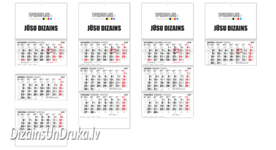 kal_-1 Wall calendars in various sizes with space for your design, special offer