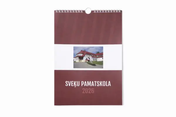 Перекидной календарь Sveķu Pamatskola 2026 со спиралью