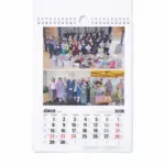 Перекидной настенный календарь с пружиной и фотографиями на июнь 2026