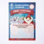 Krāsaina Cirks Karabas skrejlapa kā drukas paraugs