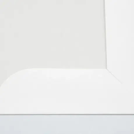 Baltas dokumentu mapes iekšējā kabata ar noapaļotu stūri