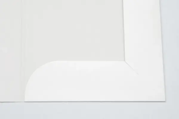 White custom document folder inner pocket with rounded corner