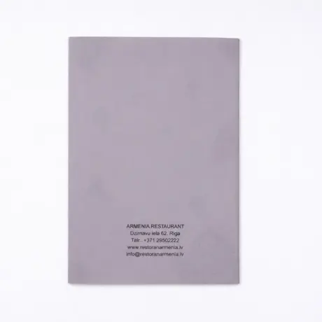 Armenia Restaurant ēdienkartes aizmugures dizains un druka