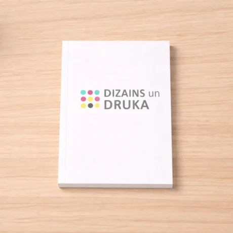 White custom notepad with logo on the cover, custom notepad printing