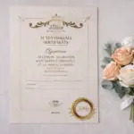 JΕ«lija Bridal Fashion authenticity certificate, custom certificate printing sample
