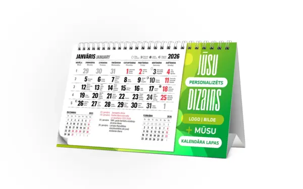 Galda kalendāru izgatavošana un druka ar personalizētu dizainu